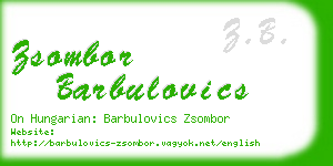zsombor barbulovics business card